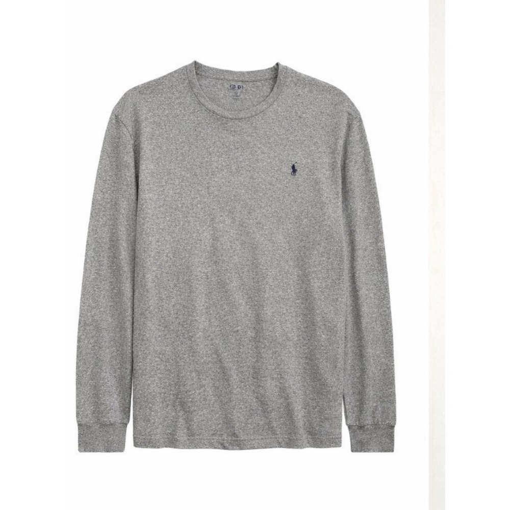Polo Ralph Lauren Shirt Mens XLarge Grey Custom Fit Long Sleeve Crew Neck